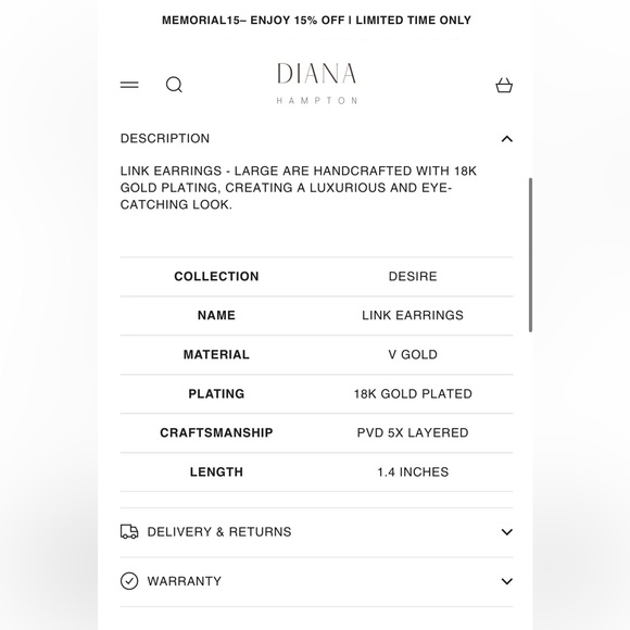 🎉 HOST PICK 🎉 NWOT Gold Industrial Aesthetic U Link Hardware Earrings - Picture 6 of 6